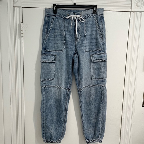 American Eagle Cargo Denim Jogger Sz. 10 - Picture 2 of 9